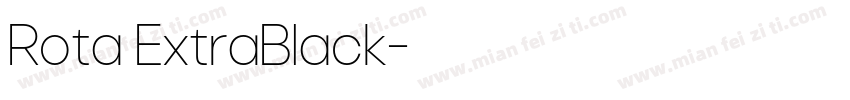 Rota ExtraBlack字体转换
